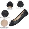 Women??s Aster Ballet Flats | Patent Leather Slip-On Shoes | Quilted Pillow Stitch | Rounded Toe | Everyday Comfortable Fashion