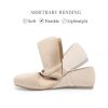 41dbNnnYizL.jpg Knit Flats for Women Square Toe Flats Casual Ballet Flats with Ankle Strap,Mary Jane Shoes Women Comfortable for Dressy Office