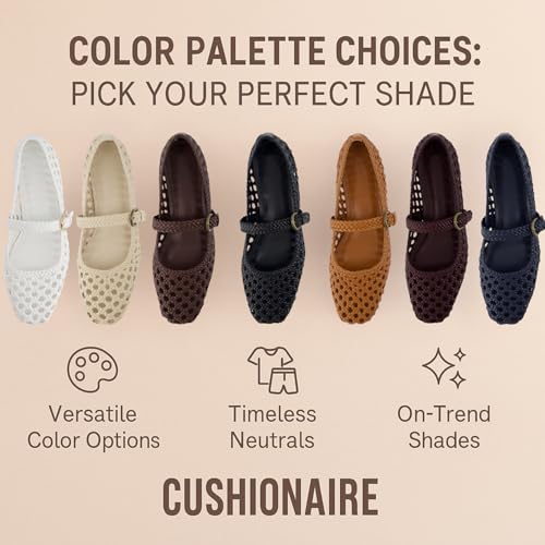 41h8i-2wHoL.jpg Weston Women??s Hand Woven Dressy Ballet Flats ?C Faux Leather Mary Jane with Adjustable Strap & Memory Foam