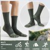 41hqUl7TYaL.jpg Merino Wool Toe Socks For Hiking Men&Women Thermal Winter Warm Boot Work Cushion Five Finger Socks 3 Pairs