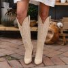 41iN1We0CTL.jpg Knee High Boots Women Cowgirl Cowboy Western Fall Chunky Block High Heel Tall Long Fashion Boot Side Zipper