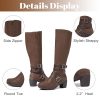 Women's Knee High Boots with Chunky Heel, Pointed Toe, Comfortable and Fashionable for Fall and Winter Wear for Women.
