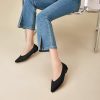 41jefDJY11L.jpg Flats for Women Pointed Toe Knit Ballet Comfortable Dressy Washable Flat Shoes