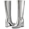 41l1v1KUhgL.jpg Knee High Boots for Women Chunky Block Heel Tall Boots Pointed Toe Side Zipper Fashion Dress Long Boots