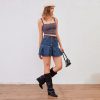 Knee High Boots Women Fold Over Knee High Boots Chunky High Heels Long Boots Zipper Pointed Toe Dress Tall Boots for Women