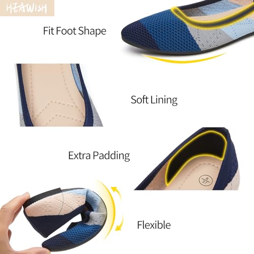 Women??s Ballet Flat Flats Shoes Comfortable Mesh Pointed Toe Slip On Dress Shoes