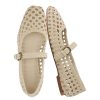41n8hxmGpFL.jpg Weston Women??s Hand Woven Dressy Ballet Flats ?C Faux Leather Mary Jane with Adjustable Strap & Memory Foam