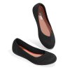 41oUqO0jbJL.jpg Women's Flat Ballet Shoes Knit Flat Shoes for Women Round Toe Slip on Women Flats for Dressy Casual Office Work Wedding Comfort