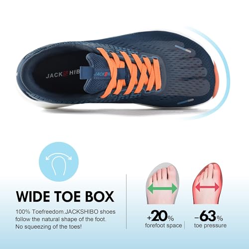 Wide Toe Box Shoes for Men Arch Support Shoes Wide Width Sneakers for Running Walking Athletic Tennis Orthopedic Plantar