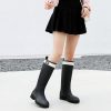 Rain Boots for Women, Waterproof Rubber Garden Boots Durable Slip Resistant Muck Boots,Tall Water Fishing Shoes Comfort Knee