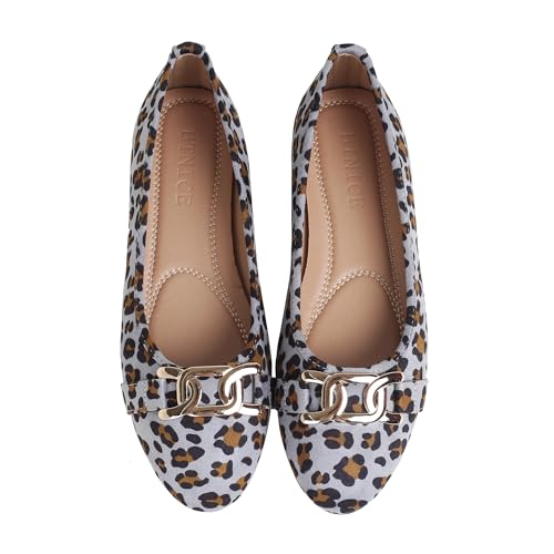 Women's Round Toe Flats Comfortable Ballerina Shoes Slip on Work Flats for Women Office Comfor