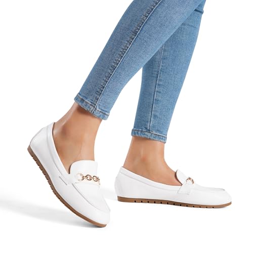 41wPdA4-P8L.jpg Loafers for Women Casual Comfortable Slip On Flat Shoes Lightweight Leisure Work Shoes Comfort Walking Shoes