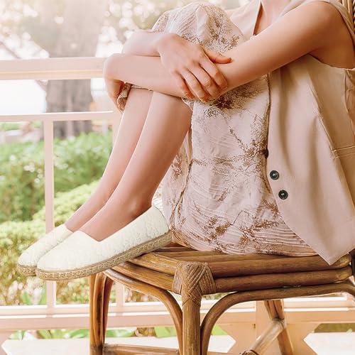 Women's Black Flats with Flower Embroideried,White Lace Ballet Flats,Comfortable Dress Flats