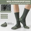 51P4eBi3VGL.jpg Merino Wool Toe Socks For Hiking Men&Women Thermal Winter Warm Boot Work Cushion Five Finger Socks 3 Pairs