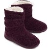 Women's Chenille Knit Bootie Slippers Cute Warm Plush Fleece Memory Foam House Shoes Indoor Outdoor