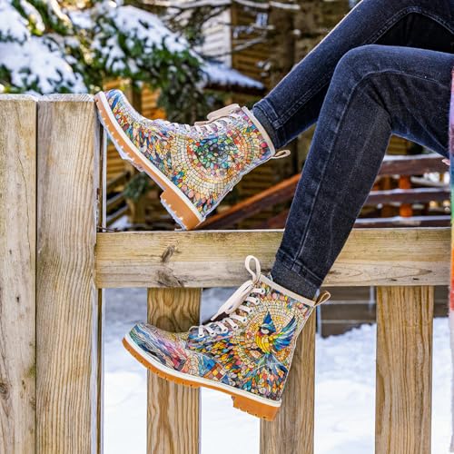 Long Boots for Women ?C Vegan Leather and Unique Design Womens Winter Boots, Comfortable and Stylish Womens Boots