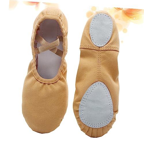 51fbZjQ3p8L.jpg 1 Pair Leather Slippers for Men Ballet Dance Shoes Pumps Children Ballet Shoes Leather Flats Shoes for Women Flats Slippers for