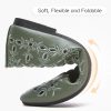 51j-EZKv4tL.jpg Women's Comfortable Dress Shoes Ballet Flats Slip On Shoes Black Flats Round Toe PU Leather Flats Summer with Floral Eyelets