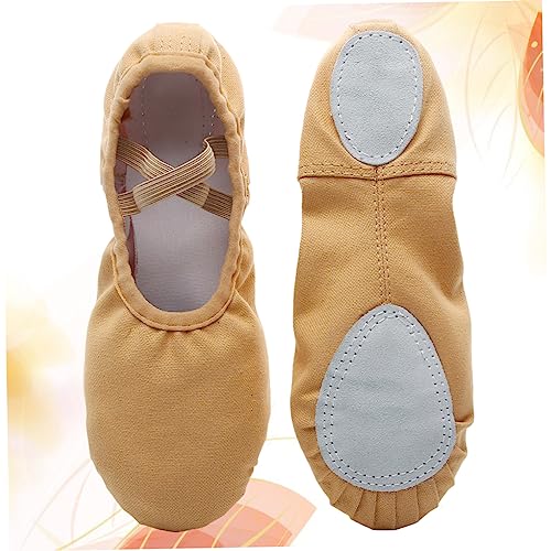 51k9B-KjQHL.jpg 1 Pair Leather Slippers for Men Ballet Dance Shoes Pumps Children Ballet Shoes Leather Flats Shoes for Women Flats Slippers for