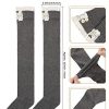 3 Pairs Long Boot Socks with Lace Trim Button Knit Boot Socks over Knee Thigh High Stockings for Women