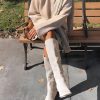 51ml-yukDXL.jpg Womens Knee High Boots Square Toe Chunky Block Heel Side Zipper Faux Suede Long Boots Fall Winter Shoes