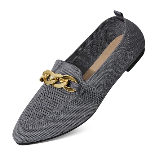 51n2-vgdOKL.jpg Women's Casual Dressy Loafers, Comfortable Mesh Slip On Loafers, Summer Breathable Lightweight Pointed Toe Flats Shoes for Women