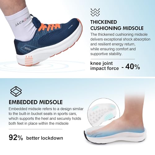 Wide Toe Box Shoes for Men Arch Support Shoes Wide Width Sneakers for Running Walking Athletic Tennis Orthopedic Plantar