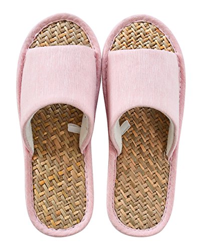 Women Mens Unisex Washable Cotton Open-Toe Home Slippers Indoor Shoes Casual Flax Soft Non-Slip Sole Shoes